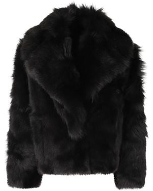 Blancha Jassen ,Zwart ,Leer Toscana Shearling Jacket
