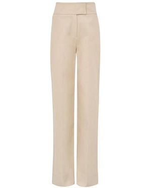 Cult Gaia Straight Trousers - Natural