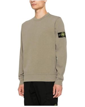 Stone Island Wafel Ronde Hals Sweatshirt - Grijs