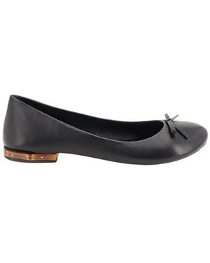 Gucci Schoenen ,Zwart ,Bamboe Ballerina Met Bamboe