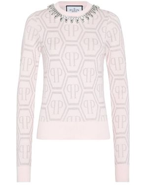 Philipp Plein Round-Neck Knitwear - Rose
