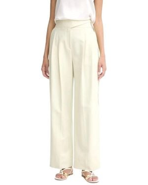 BOSS Wide Trousers - Natural