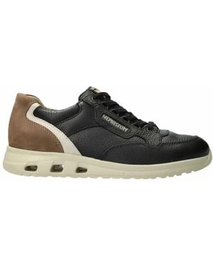 Mephisto Herren Moderner Sneaker, Bequeme Passform - Schwarz