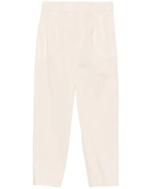 PT Torino Broeken ,Wit ,Katoen Gestreepte Broek - Naturel