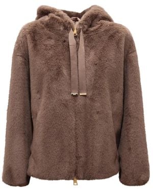 Herno Faux Fur & Shearling Jackets - Brown
