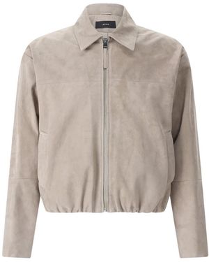 Arma Jassen ,Leer Loua Leather Jacket - Grijs