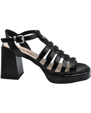 Janet & Janet High Heel Sandals - Black