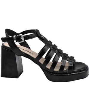 Janet & Janet High Heel Sandals - Black