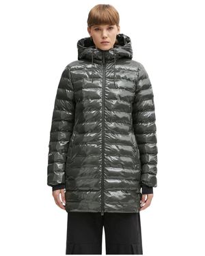 Rains Lohja Curve Kapuzen-Puffercoat - Grau