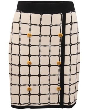 Elisabetta Franchi Short Skirts - Natural