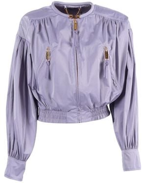 Elisabetta Franchi Bomber Jackets - Purple