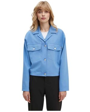 Moschino Wolmix Jas - Blauw