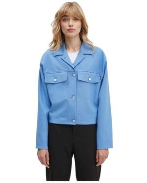 Moschino Wolmix Jas - Blauw