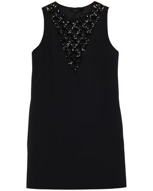Liu Jo Kleedjes ,Zwart ,Polyester Mini-Jurk Met Kristallen
