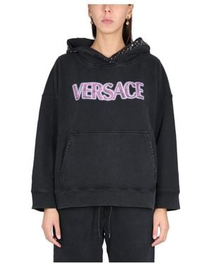 Versace Sweatshirt Met Studs - Zwart