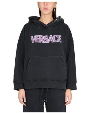 Versace Sweatshirt Mit Nieten - Schwarz