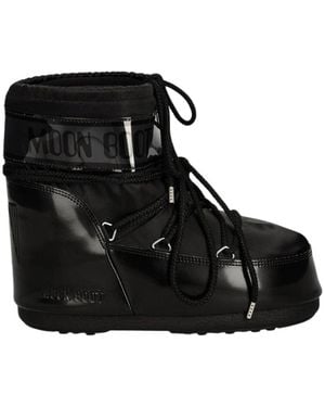 Moon Boot Schoenen ,Zwart ,Leer Icon Low Glance