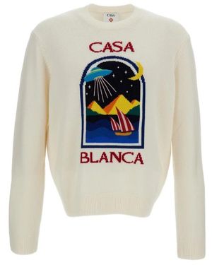 CASABLANCA Truien & Vesten ,Wit ,Round-Neck Truien