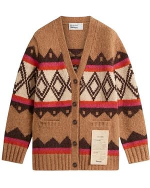 Ballantyne Raw Diamond V-Neck Cardigan - Meerkleurig