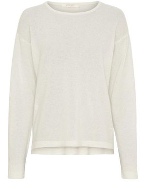 Btfcph Truien & Vesten ,Wit ,Wol Pure Cashmere Pullover Met Boot Neck
