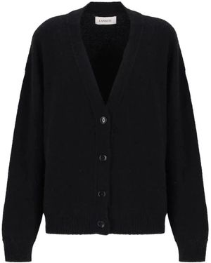 Laneus Bouclé Buttoned-Up Bomber Jacket - Zwart