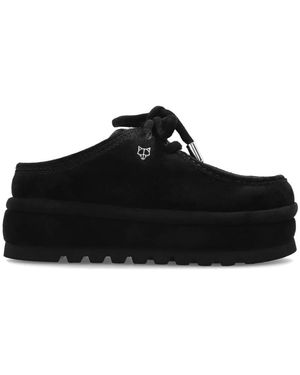 Naked Wolfe Schoenen ,Zwart ,Suède Blizzard Suède Platform Schoenen