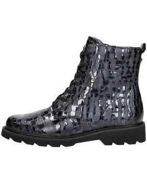Remonte Schoenen ,Blauw ,Leer Veterschoenen Hoog - Zwart
