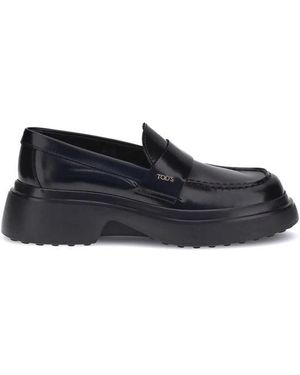 Tod's Patent Leather Loafers - Blue