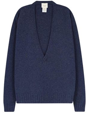 Alysi V-Neck Knitwear - Blu