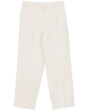 Costumein Straight Trousers - White