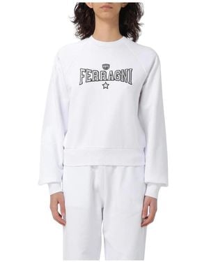 Chiara Ferragni Logo-Sweatshirt Mit Lockerer Passform - Weiß