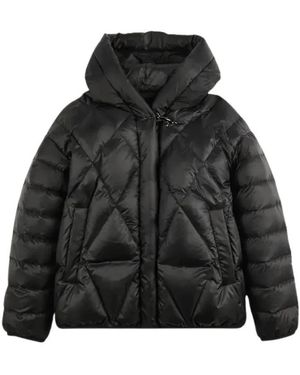 Fay Jassen ,Zwart ,Piumino Argyle Degradé Con Cappuccio