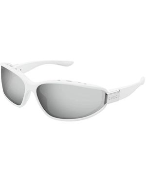 Gucci Accessoires ,Wit ,Nylon Geometric Zonnebrillen