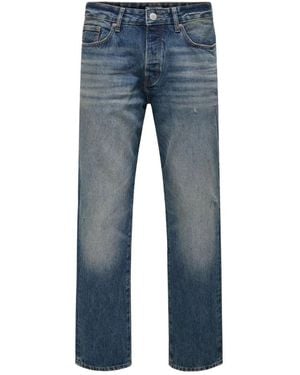 Only & Sons Straight Jeans - Bleu