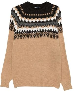 Daniele Alessandrini Round-Neck Knitwear - Brown