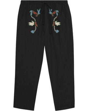 BAZISZT Straight Trousers - Black