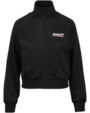 Balenciaga Zip-Through Hoodie - Zwart