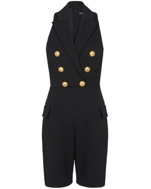 Balmain Grain de poudre stretch jumpsuit - Negro