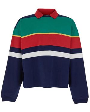 Versace Tops ,Veelkleurig ,Katoen Strips Sweatshirt - Blauw