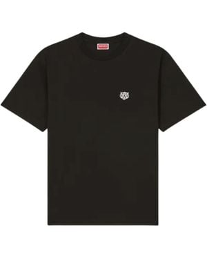 KENZO Glücklicher Tiger Schwarzes Baumwoll-T-Shirt