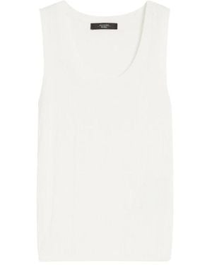 Weekend by Maxmara Round-Neck Knitwear - White