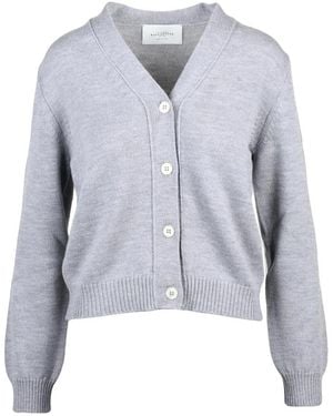 Ballantyne Truien & Vesten ,Grijs ,Wol Cardigan Met Knopen - Blauw