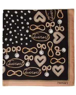 Twinset Silky Scarves - Schwarz