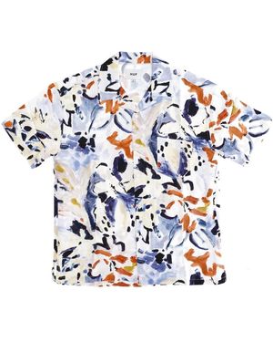 Huf Off Kurzarm Gewebtes Top - Blau