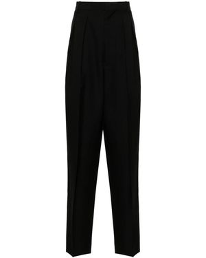 Random Identities Plissierte Tapered Hose - Schwarz