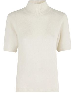 A.P.C. Truien & Vesten ,Wit ,Blauwe Hoge Hals Korte Mouw Trui
