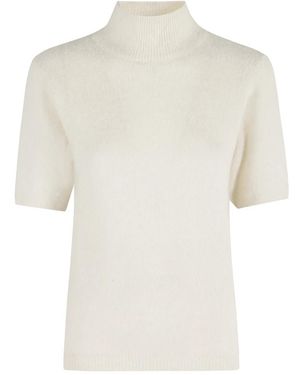 A.P.C. Truien & Vesten ,Wit ,Blauwe Hoge Hals Korte Mouw Trui