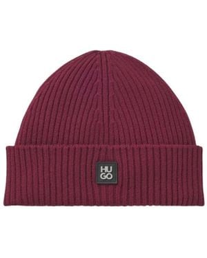 HUGO Xola Metal Beanie - Rot