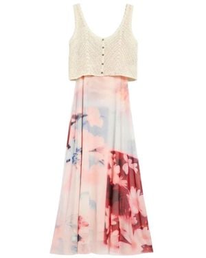 Desigual Kleedjes ,Veelkleurig ,Vest Frida - Roze