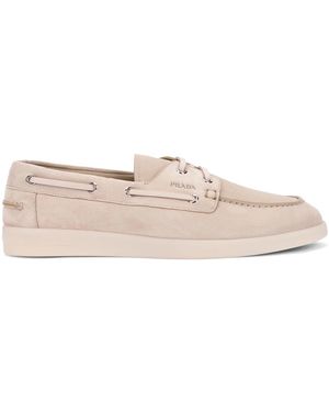 Prada Suede Boat Schuhe - Pink